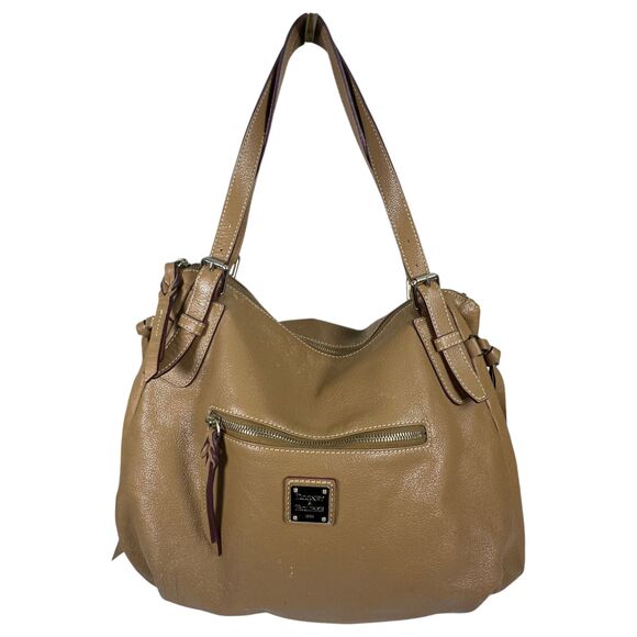Dooney & Bourke Nina Brown Leather Shoulder Bag READ RESERVED FOR D_PULLING - Picture 1 of 7